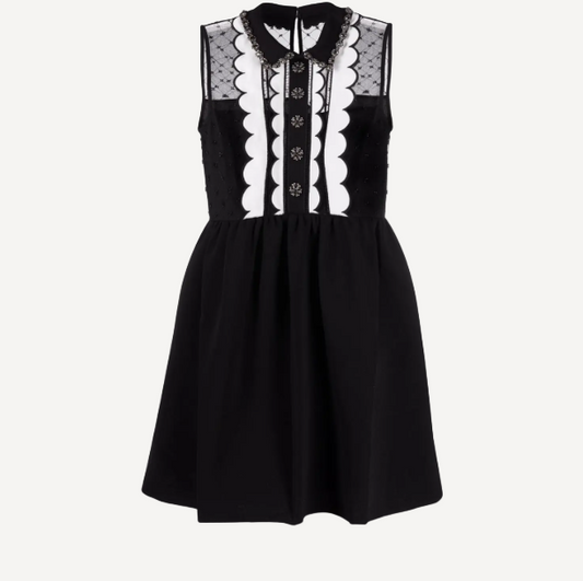Self Portrait Scalloped Mini Dress
