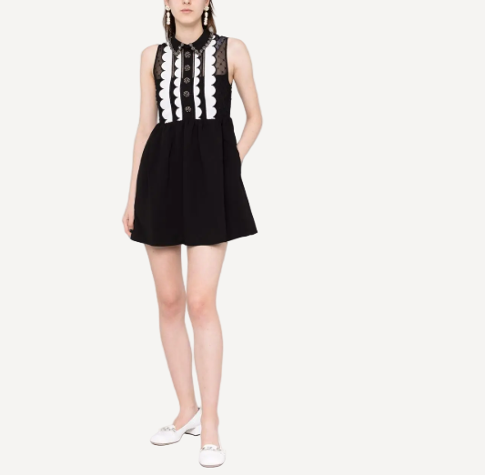 Self Portrait Scalloped Mini Dress