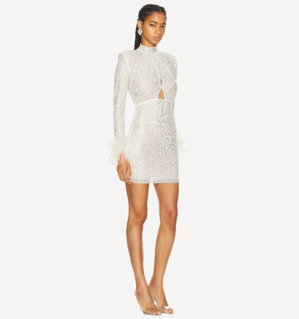 Self Portrait Feather Mini Dress