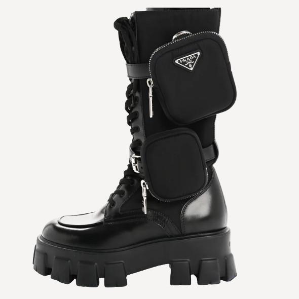 Prada Monolith Black Boots