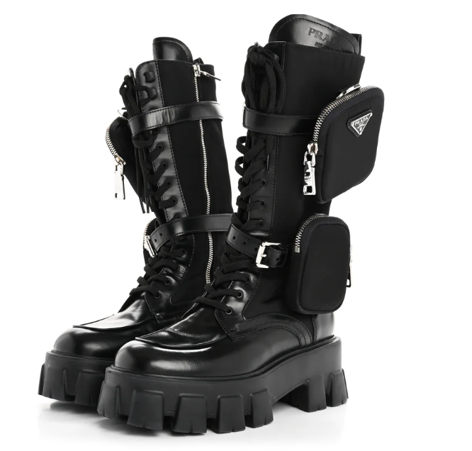 Prada Monolith Black Boots