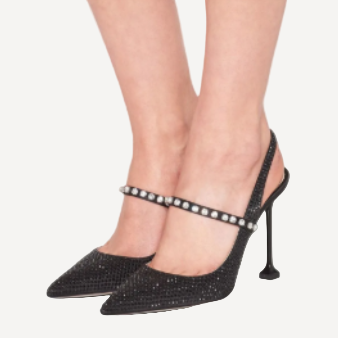 Miu Miu Black Crystal Pumps