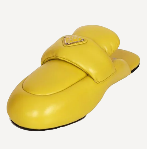 Prada Yellow Puffy Slide