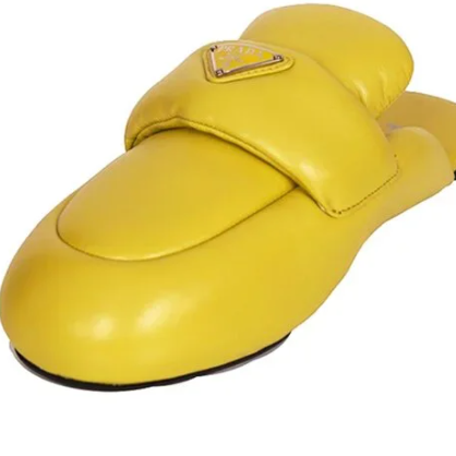 Prada Yellow Puffy Slide