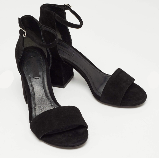 Alexander Wang Black Abby Suede Sandals