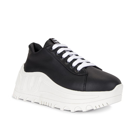 Miu Miu Platform Logo Black Sneakers
