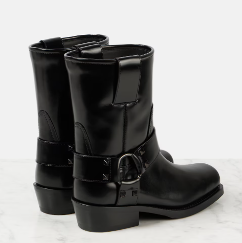Valentino Black Rockstud Booties