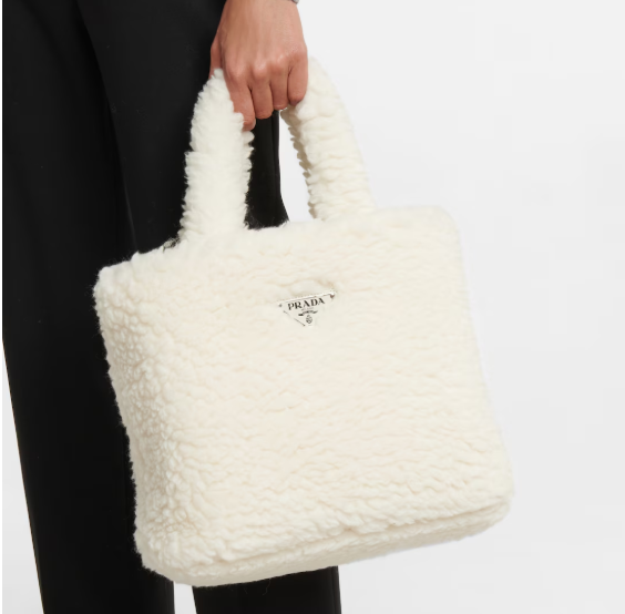 Prada Small Teddy Tote White