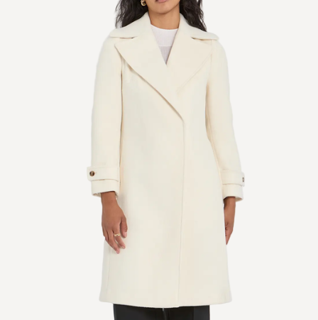 Reiss Tor Structured Coat Ecru