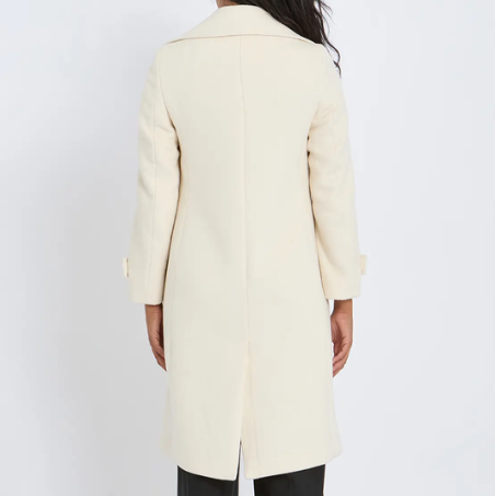 Reiss Tor Structured Coat Ecru