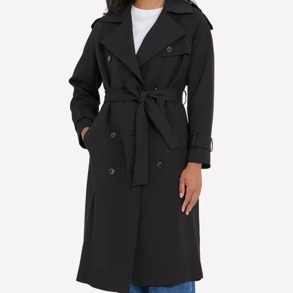 Reiss Daria Trench Coat Black