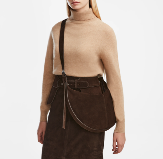 Rudsak Lanissa Slouchy Brown Suede Bag