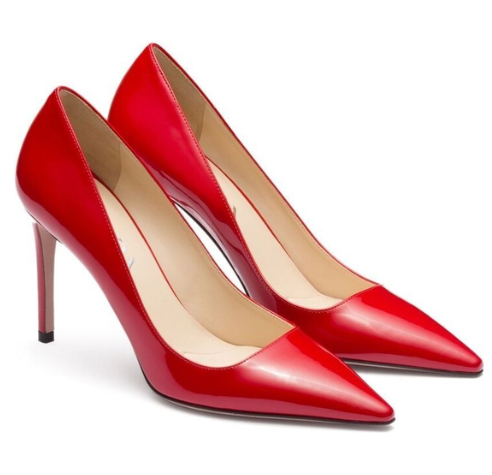 Prada Patent Red Pointy Heels