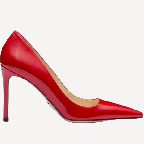 Prada Patent Red Pointy Heels