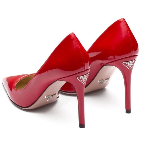 Prada Patent Red Pointy Heels