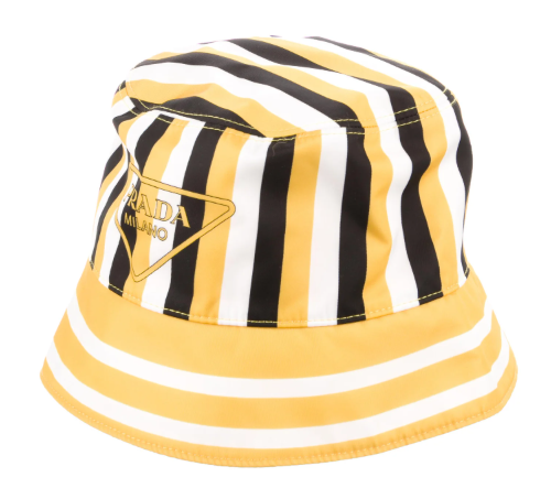 Prada Yellow Stripe Bucket Hat