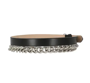 McQueen Black Chain Belt