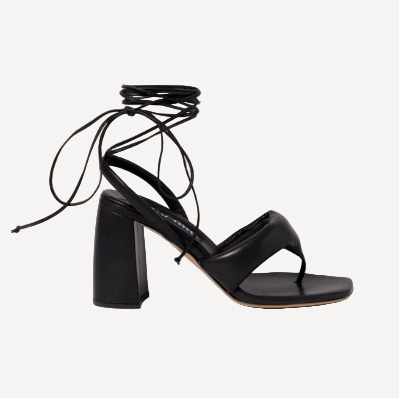 Miu Miu Black Leather Sandals