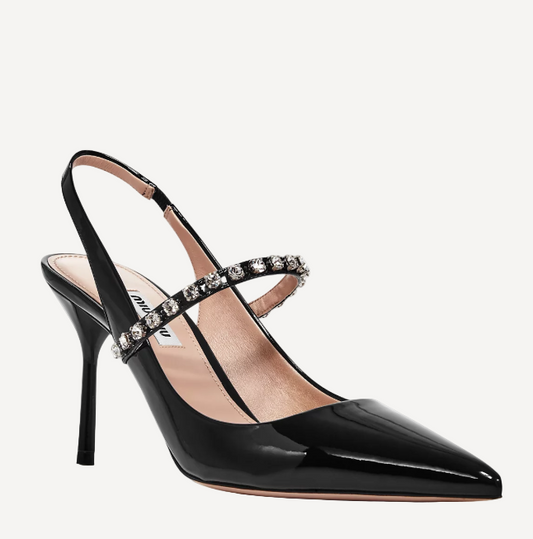 Miu Miu Black Patent Heels