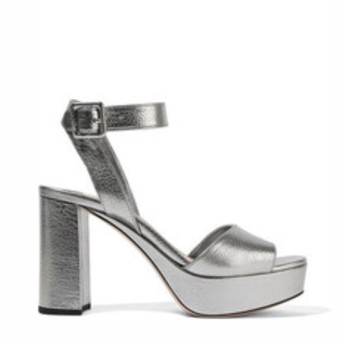 Miu Miu Silver Platforms