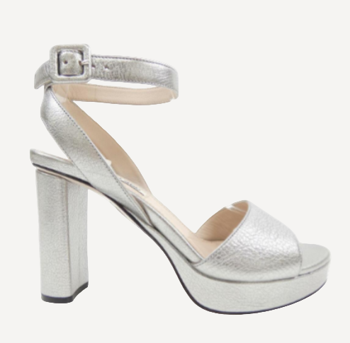 Miu Miu Silver Platforms