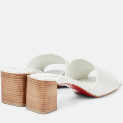 Christian Louboutin So CL White 55mm Mule