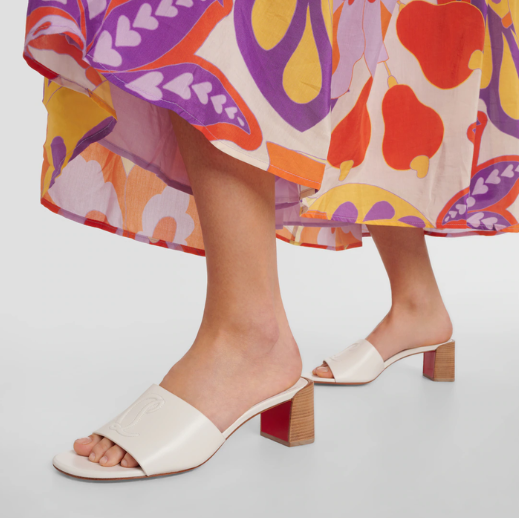 Christian Louboutin So CL White 55mm Mule