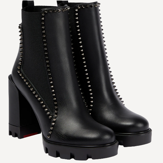 Christian Louboutin Outline Spike Lug Boots