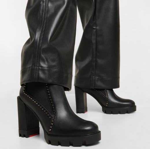 Christian Louboutin Outline Spike Lug Boots