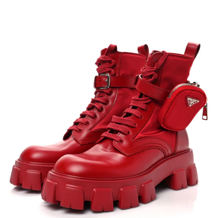 Prada Monolith Women’s Red Boots