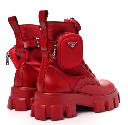 Prada Monolith Women’s Red Boots