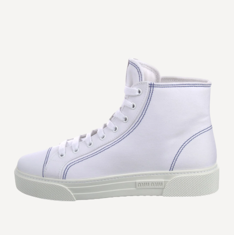 Miu Miu Canvas High Top Sneakers