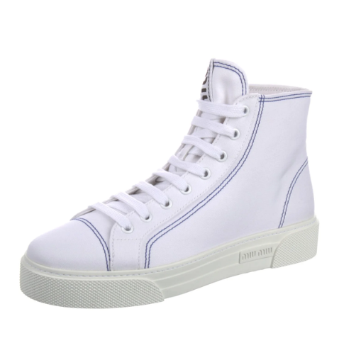 Miu Miu Canvas High Top Sneakers