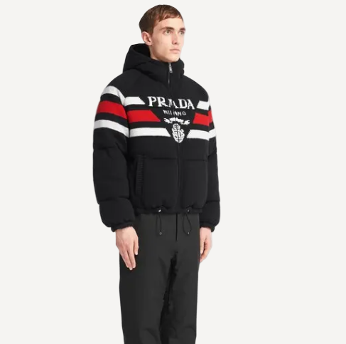 Prada Men’s Cashmere Puffer Black Coat