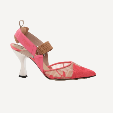Fendi Colibri Embroidered Slingback 85mm