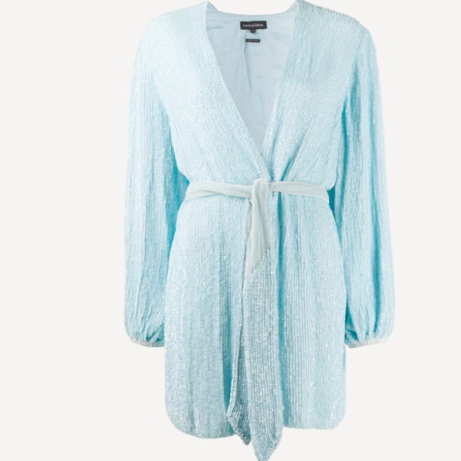 Retrofete Gabrielle Blue Sequin Dress