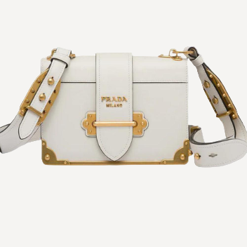 Prada Cahier Leather Shoulder Bag