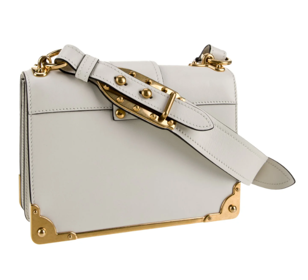 Prada Cahier Leather Shoulder Bag