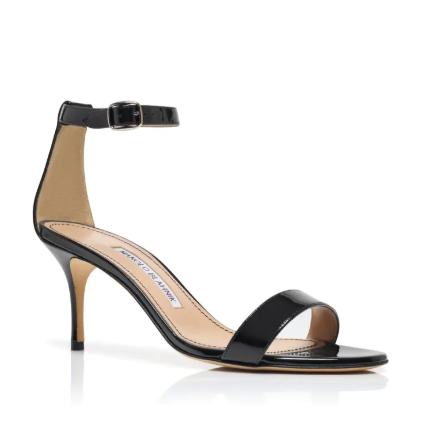Manolo Blahnik Chaos Black Sandals 70