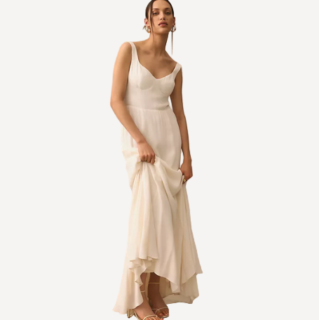 Reformation Lecce Ivory Dress