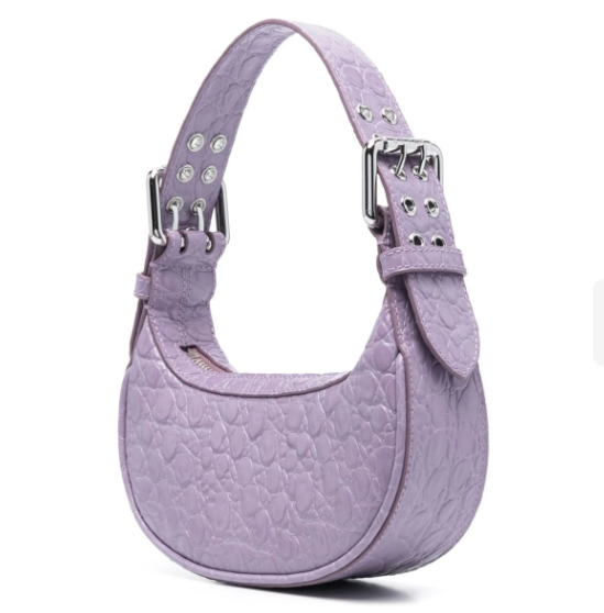 By Far Mini SoHo Croc Shoulder Bag