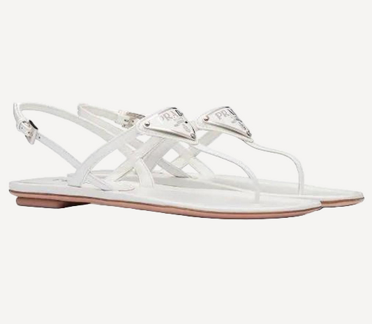Prada White Thong Sandals