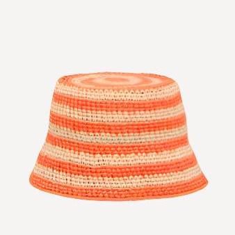 Prada Woven Orange Bucket Hat