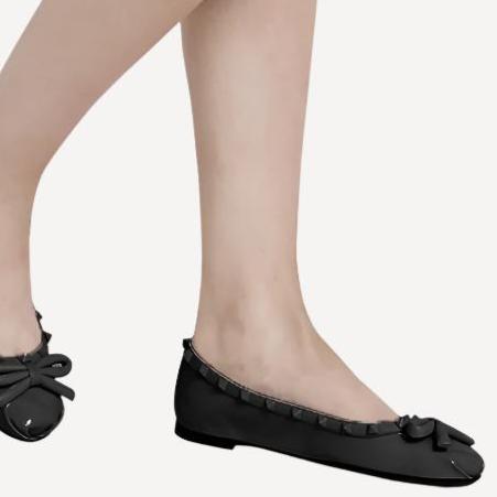 Valentino Rockstud Black Ballerina Flats