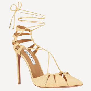 Aquazzura Bellissima Pump 105 Woven Raffia