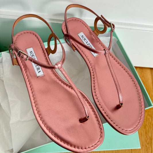 Aquazzura Almost Bare Sandal Flat Watermelon