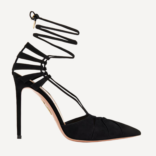 Aquazzura Bellissima Pumps 105 Black Suede