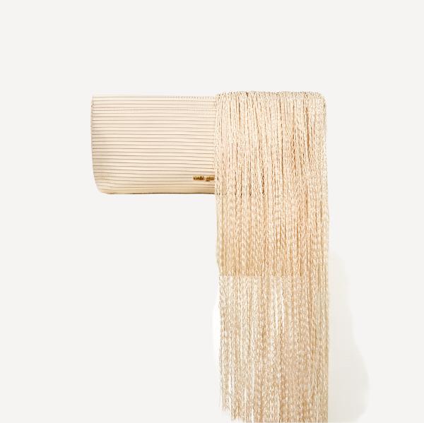 Cult Gaia Banu Mini Clutch Cream Bag