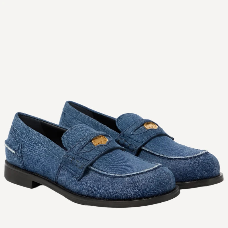 Miu Miu Denim Penny Loafers