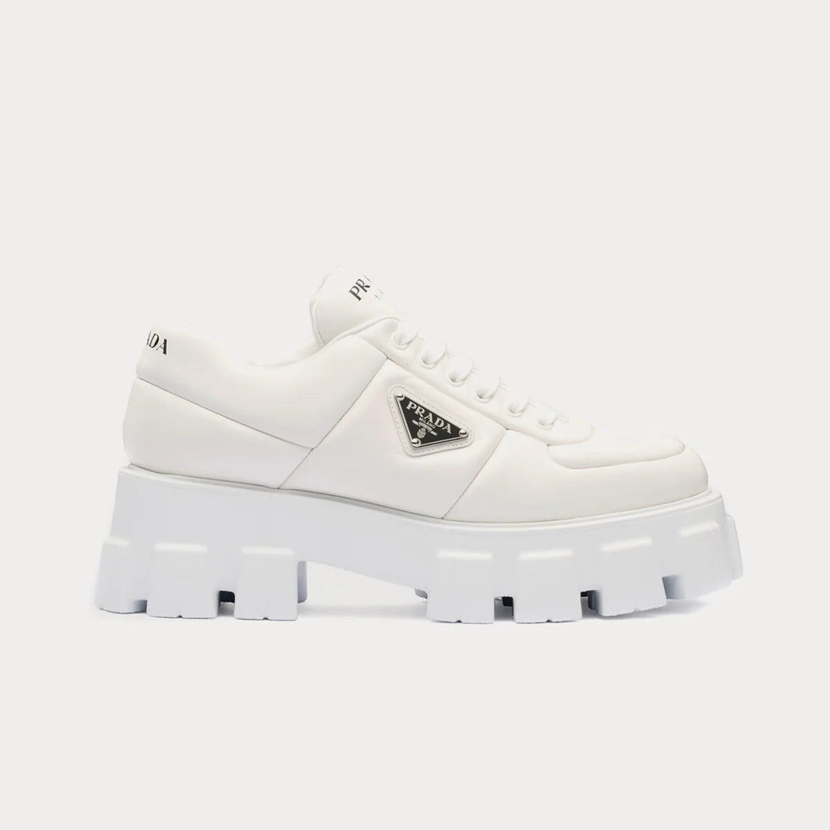 Prada White Chunky Sneakers Logo